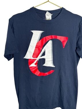 California Angeles Navy Basic Logo T-Shirt Large